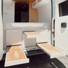 أثاث RV ذو تصميم حديث، سرير RV متين من الألومنيوم مع طاولة ممتدة أسفل السرير