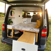 سرير قافلة من الألومنيوم للتخييم، سرير VW RV، سرير مخصص للتخزين خفيف الوزن 