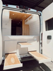أثاث RV ذو تصميم حديث، سرير RV متين من الألومنيوم مع طاولة ممتدة أسفل السرير
